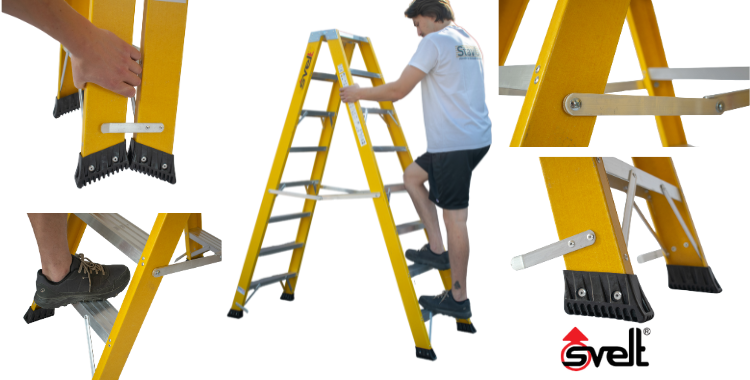 V6 Dvojstranne sklolaminatove schodiky – 4 az12 stupnov